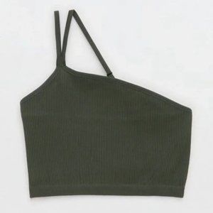 AERIE Seamless One Shoulder Longline Bralette S